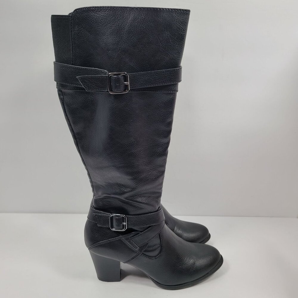 Cliffs By White Mountain Women's Black Tall High Boots US Size 7.5M